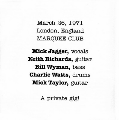 At The Marquee Club